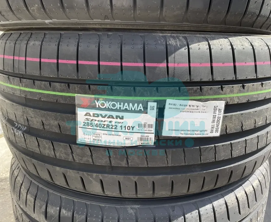 Шина Yokohama Advan Sport V107C 285/40 R22 110Y