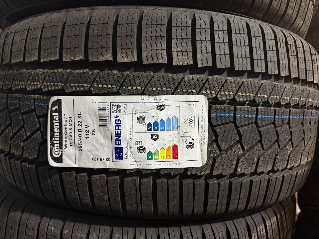 Continental WinterContact TS 860 S MO1 295/40 R22 112V XL — этикетка