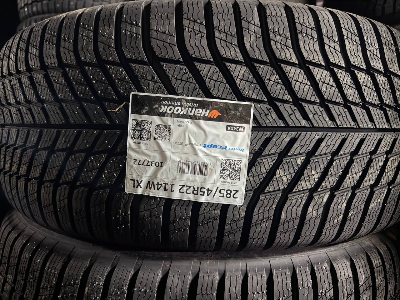 Hankook Winter i*cept evo4 SUV 285/45 R22 114W XL — этикетка