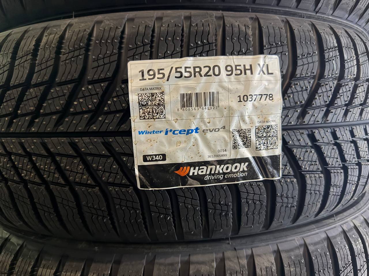 Hankook Winter i*cept evo4 W340 195/55 R20 95H XL — этикетка