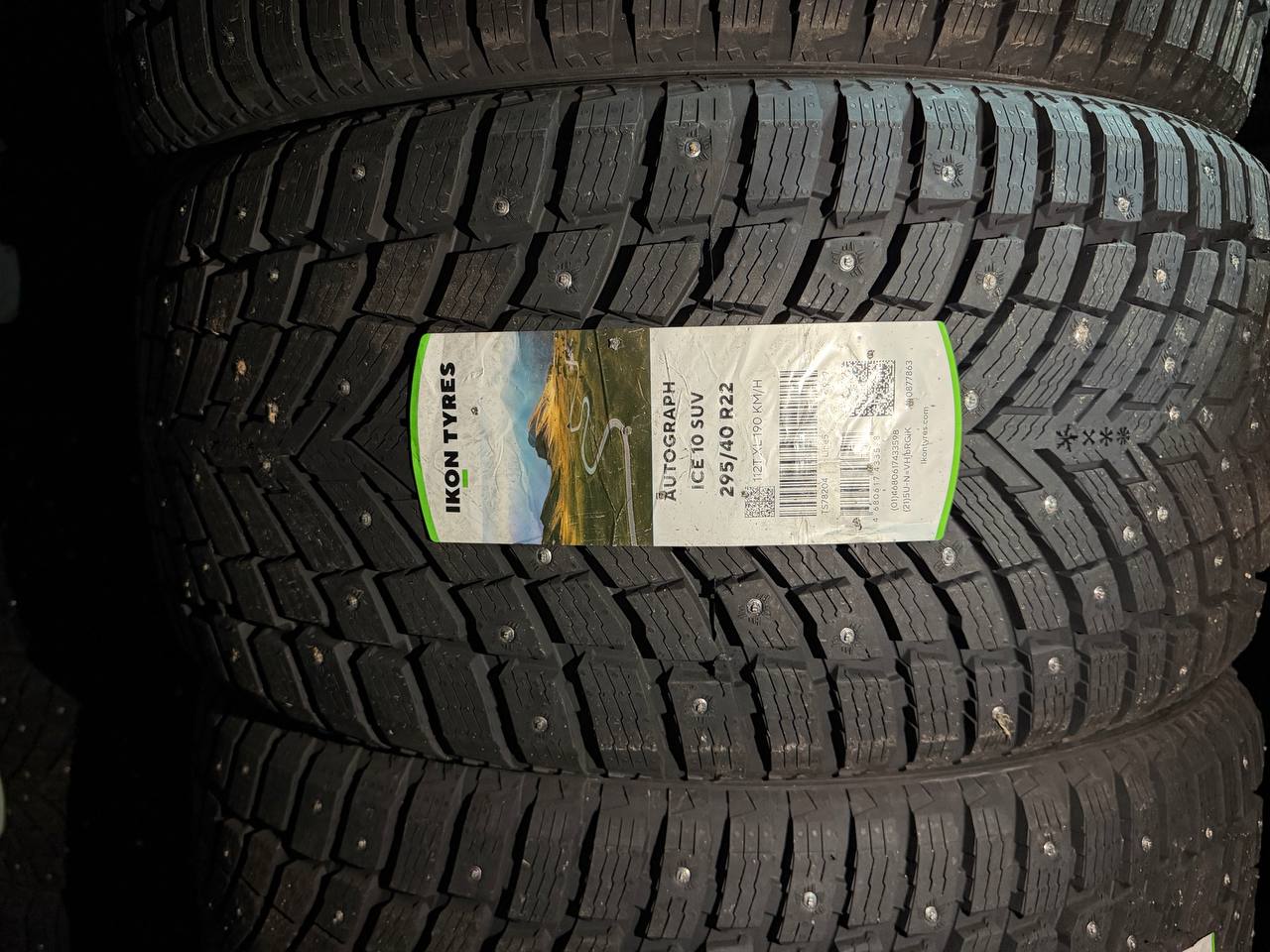 Ikon Autograph Ice 10 SUV 295/40 R22 112T XL — этикетка и шипы