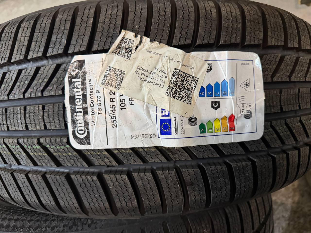 Этикетка Continental WinterContact TS 870 P 255/45 R20