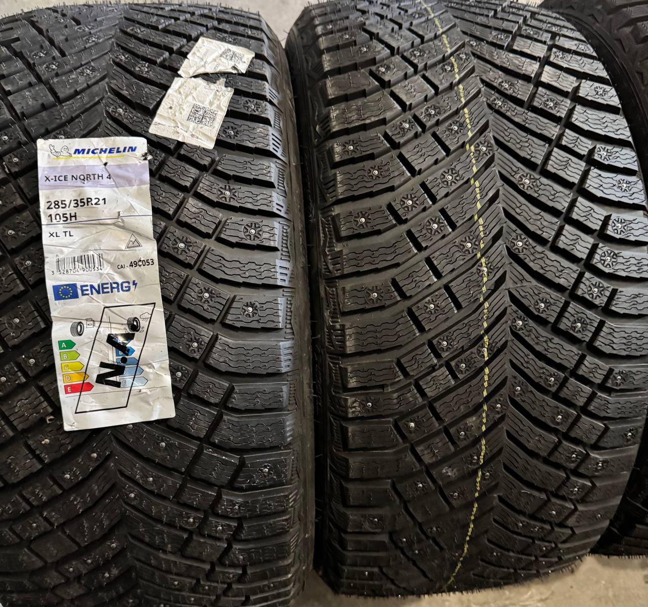 Задняя шина Michelin X-Ice North 4 285/35 R21 105H XL — этикетка